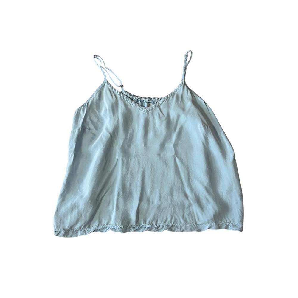 Athleta Calm Cool Camisole 3X Light Blue 100% Cupro Adjustable Strap Tank Top